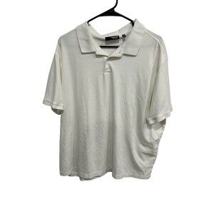 Murano Liquid Luxury Short Sleeve Polo Shirt White Sz 2X Collared Golf Active